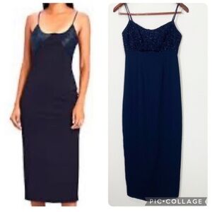 Laundry Shelli Seagal Elegant Pencil Dress Beads Sleek Minimal Party Wedding 6P
